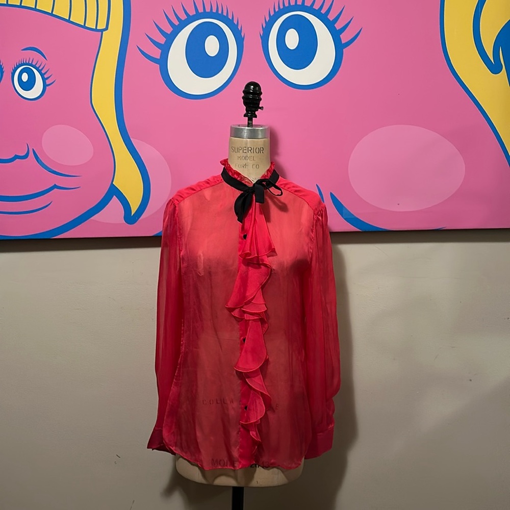 Dolce & Gabbana D&G Pink Silk Blouse